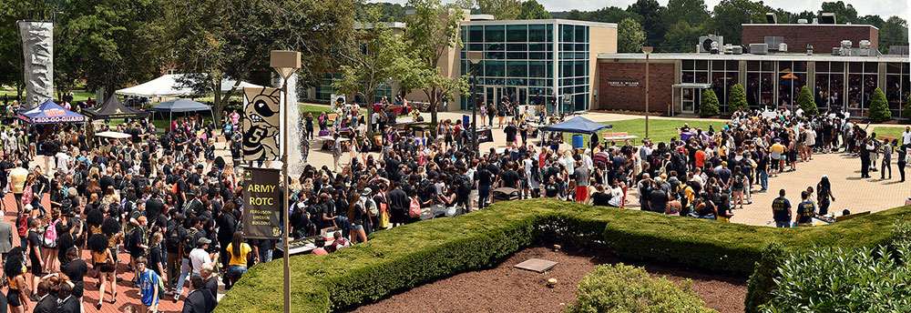 West Virginia State University students on campus